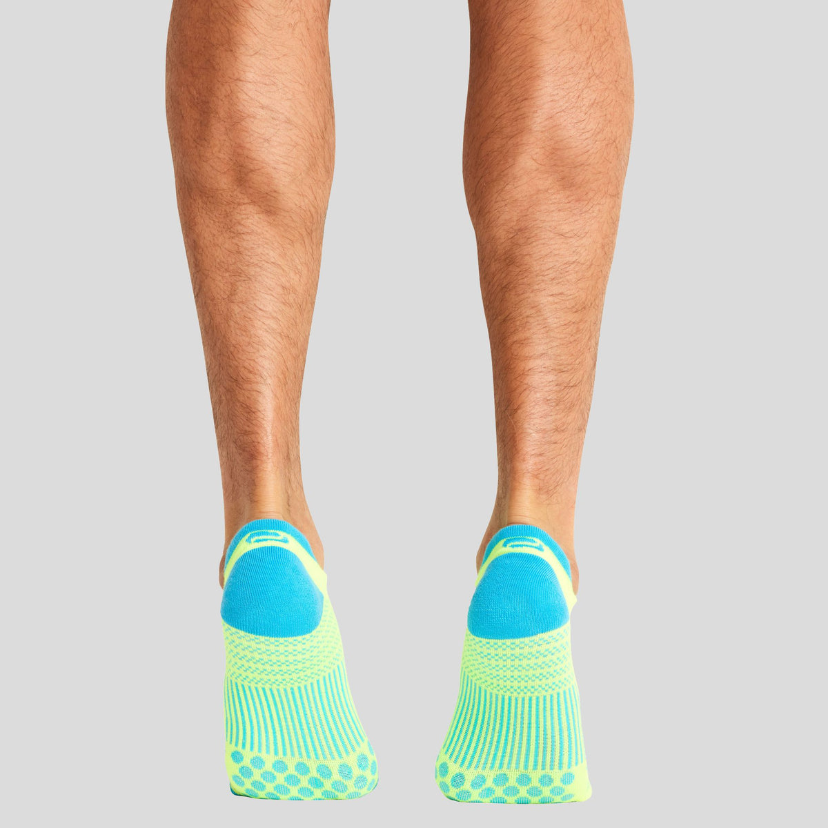 Hustle Athletic Ankle Sock | Hyper Yellow/Turquoise