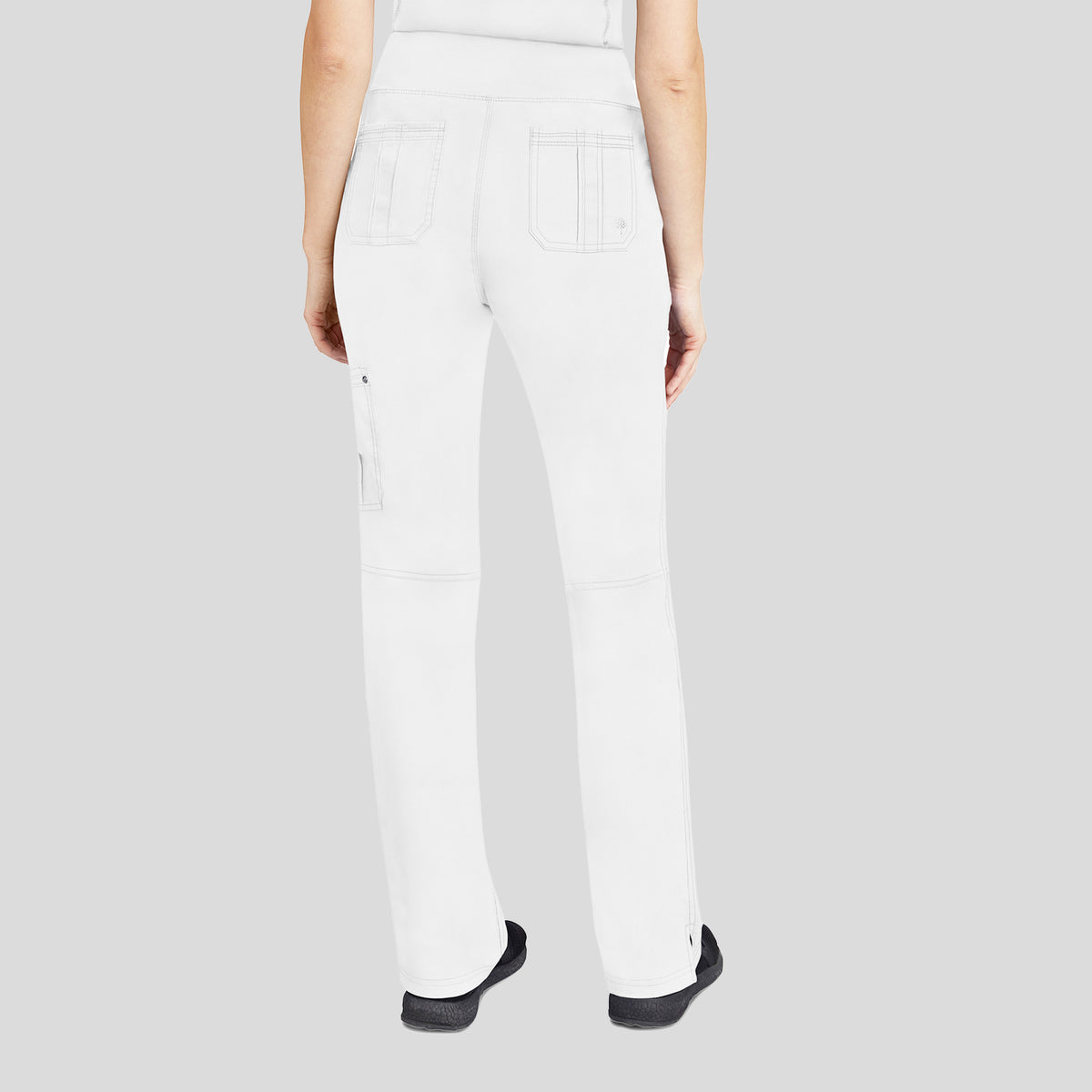 Tori Yoga Scrub Pant | White