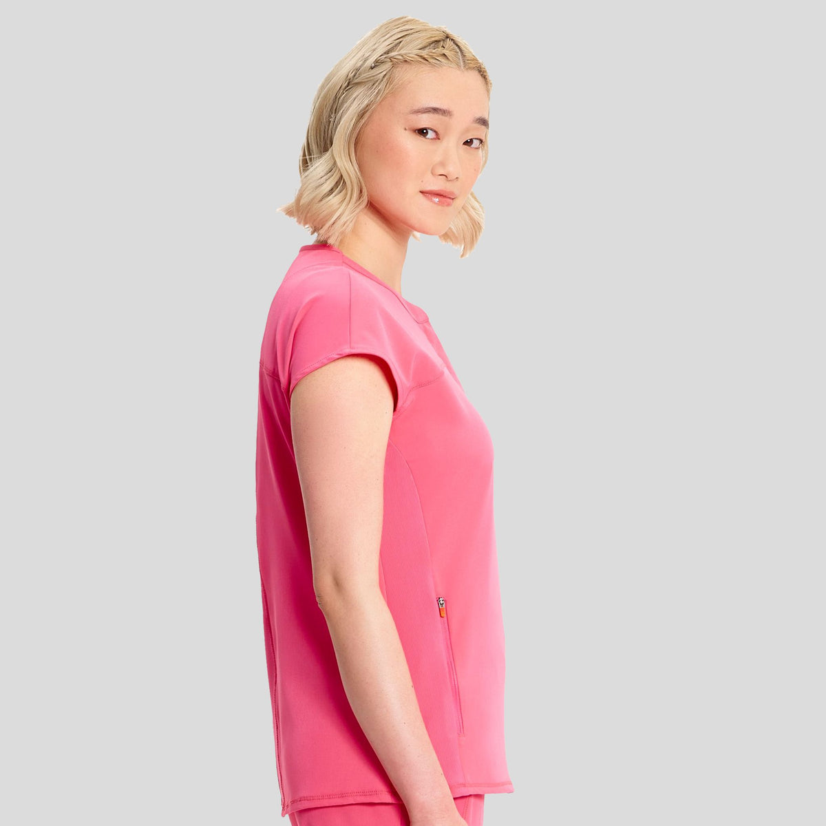 Henley Top | Power Pink