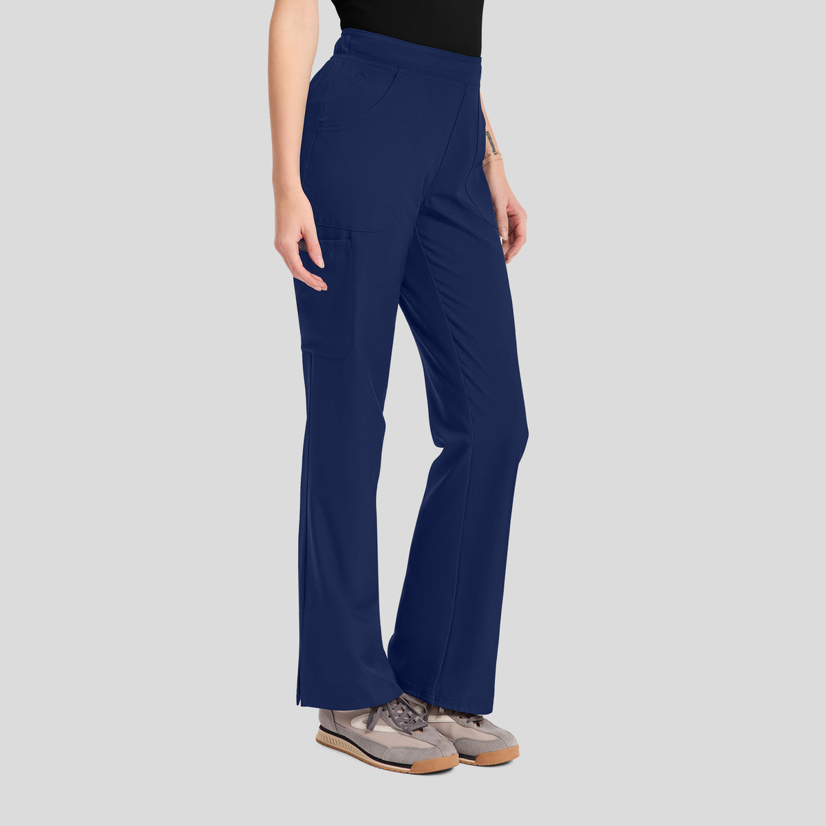 Mid Rise Flare Leg Scrub Pant | Navy