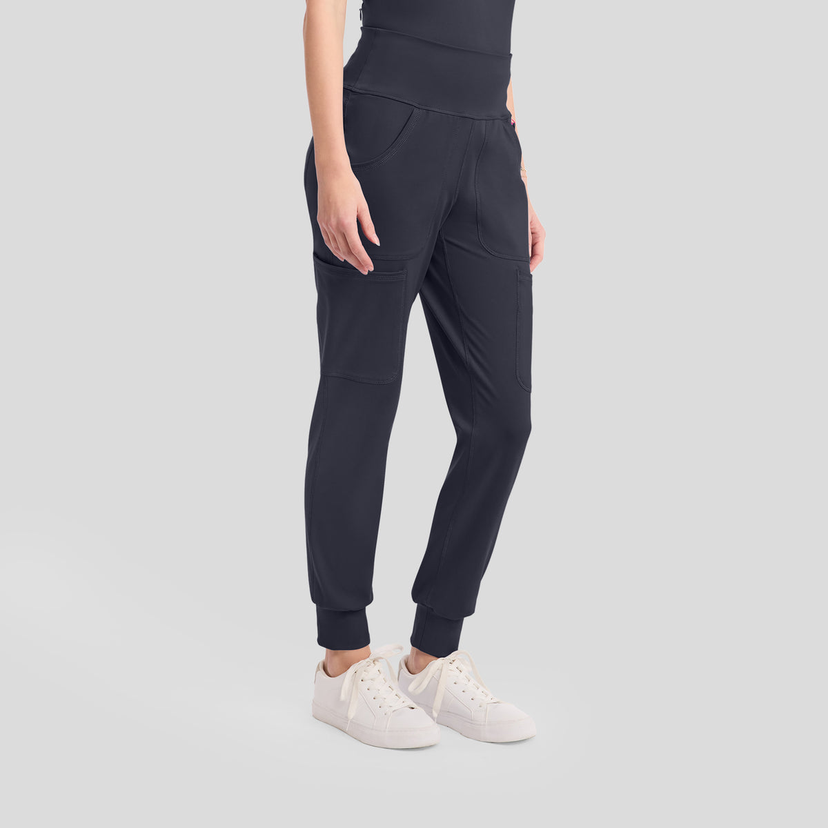 5-Pocket STRETCH High-Rise Cargo Jogger | Pewter