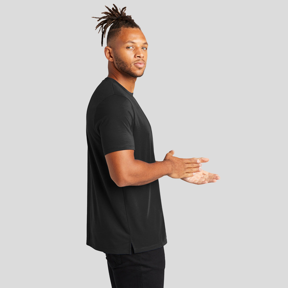 Stretch Jersey Crew | Deep Black