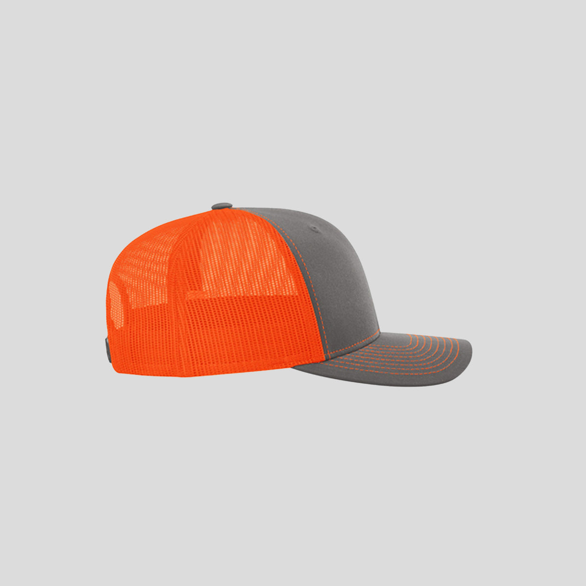 Richardson Trucker Cap | Charcoal/Neon Orange
