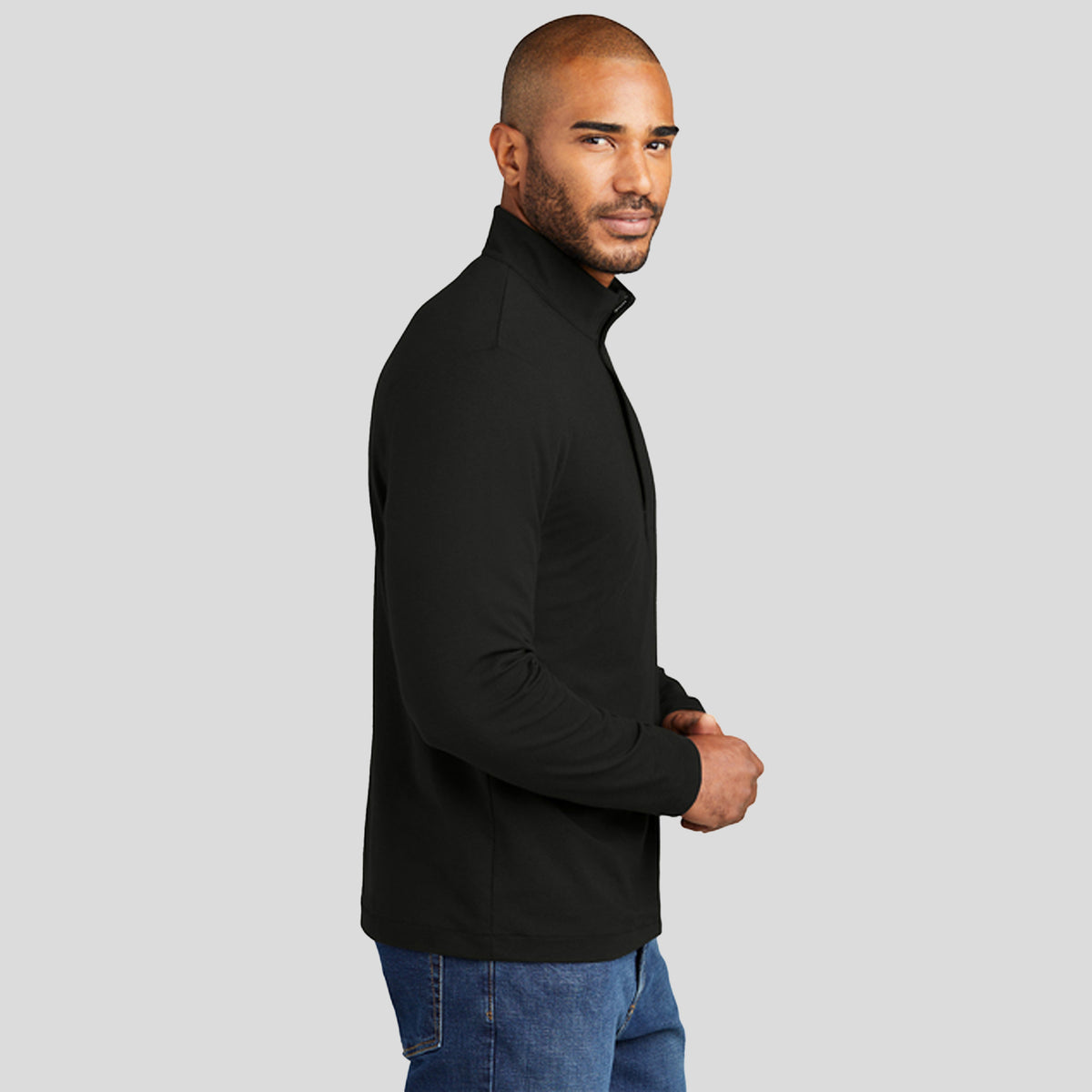 Fairway Stretch 1/4-Zip | Deep Black