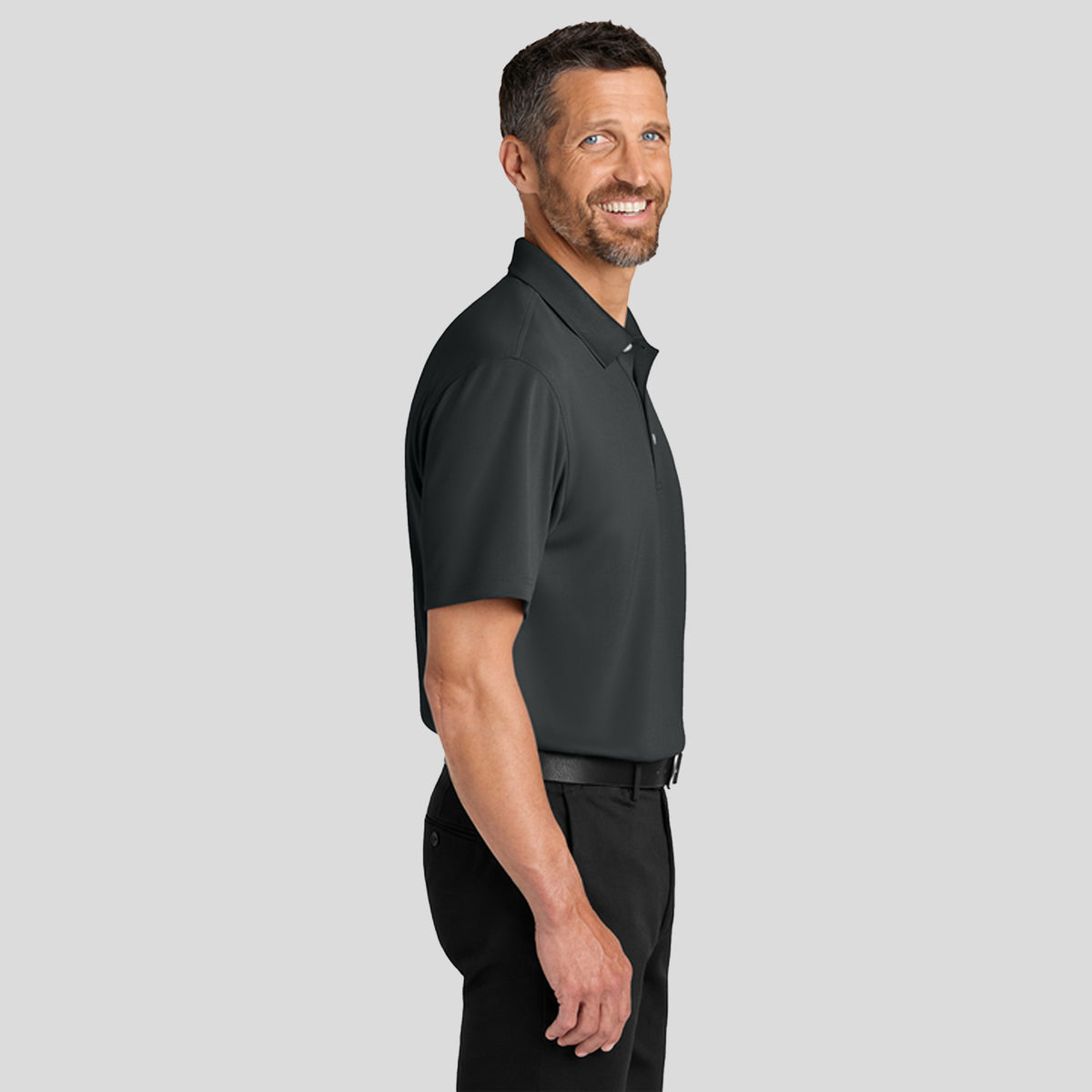 Men's Dry Zoneยฎ Stain-Release Grid Polo | Seal Grey
