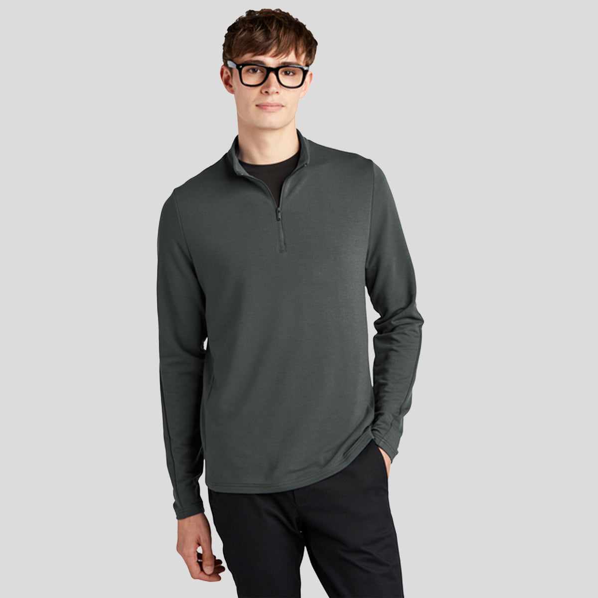 Stretch 1/4-Zip Pullover | Anchor Grey