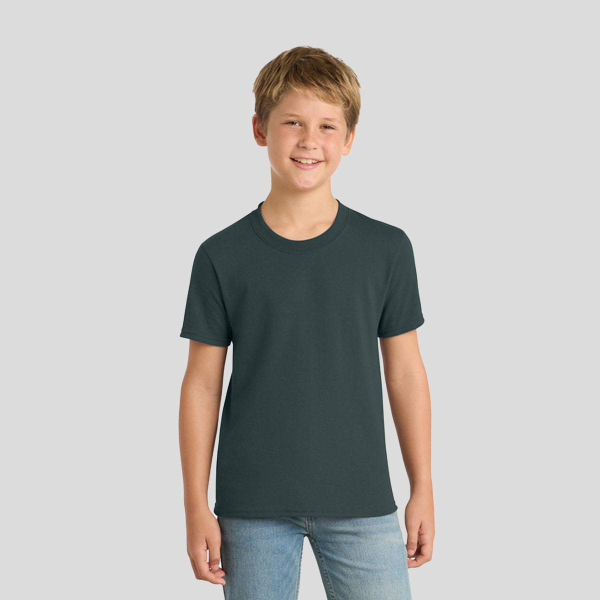 Youth Core Blend Tee | Dark Green