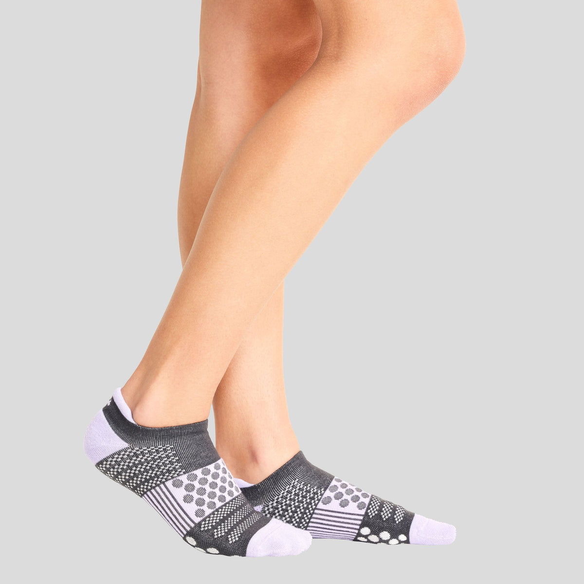 Hustle Athletic Ankle Sock | Pewter/Lavender