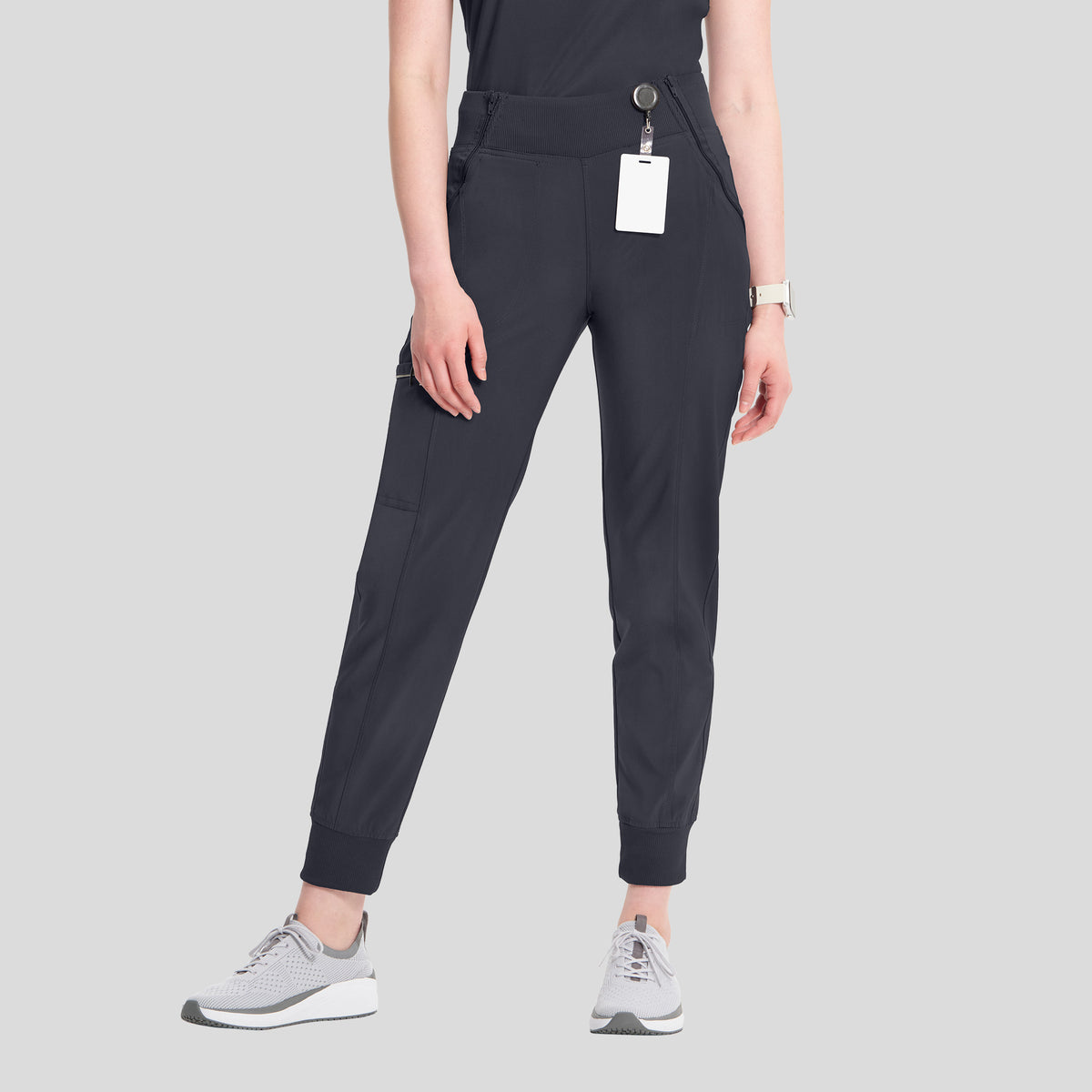 Infinity Elastic Waistband Jogger Scrub Pant | Pewter