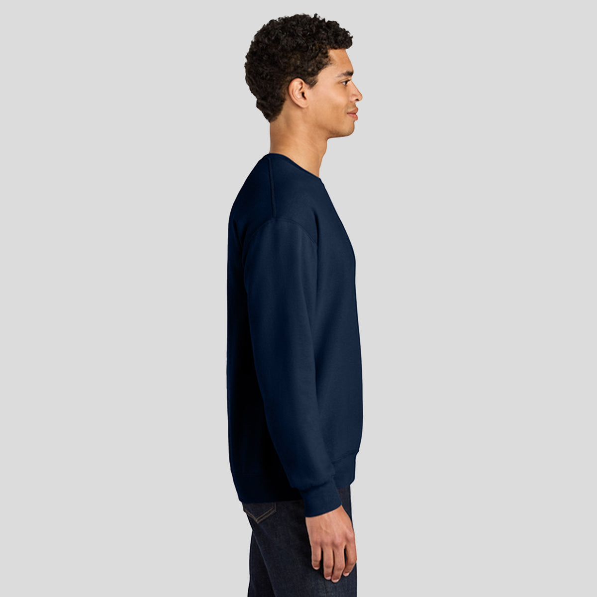 Ultimate™ Unisex CVC Ring Spun Crewneck Sweatshirt | J. Navy