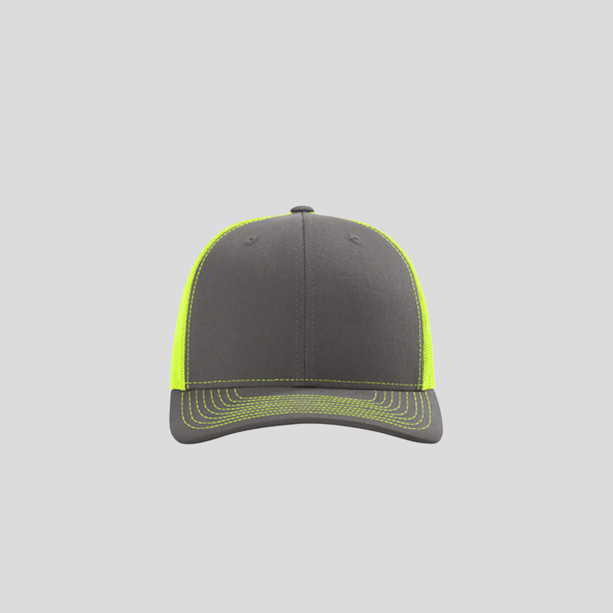 Richardson Trucker Cap | Charcoal/Neon Yellow