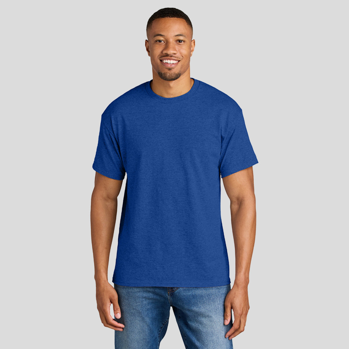 Gildan® DryBlend® 50 Cotton/50 Poly T-Shirt | Heather Deep Royal