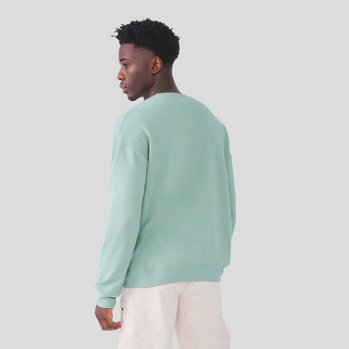 Unisex Sponge Fleece Drop Shoulder Sweatshirt | Dusty Blue